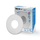 Nicor LED Flush Mount Ceiling Light 5000K with Round White Trim