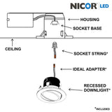 Nicor DLG4 Series 4-in Oil-Rubbed Bronze LED 3000K Gimbal Downlight - BulbAmerica