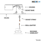 Nicor 4-in Oil-Rubbed Bronze 3000K Recessed LED Downlight - BulbAmerica