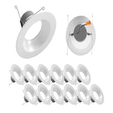 12Pk - Nicor  5/6-in White 3000K Recessed LED Downlight