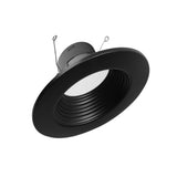 Nicor 5/6-in Black Selectable Recessed LED Downlight with Baffle