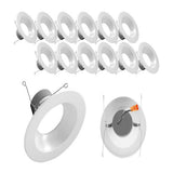 12Pk - Nicor  5/6-in White 3000K Recessed LED Downlight