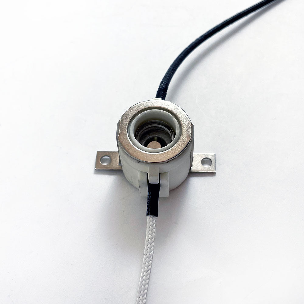 E11 Mini-Candelabra Screw ceramic lamp holder socket with lead wires ...