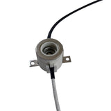 E11 Mini-Candelabra Screw ceramic lamp holder socket with lead wires - BulbAmerica