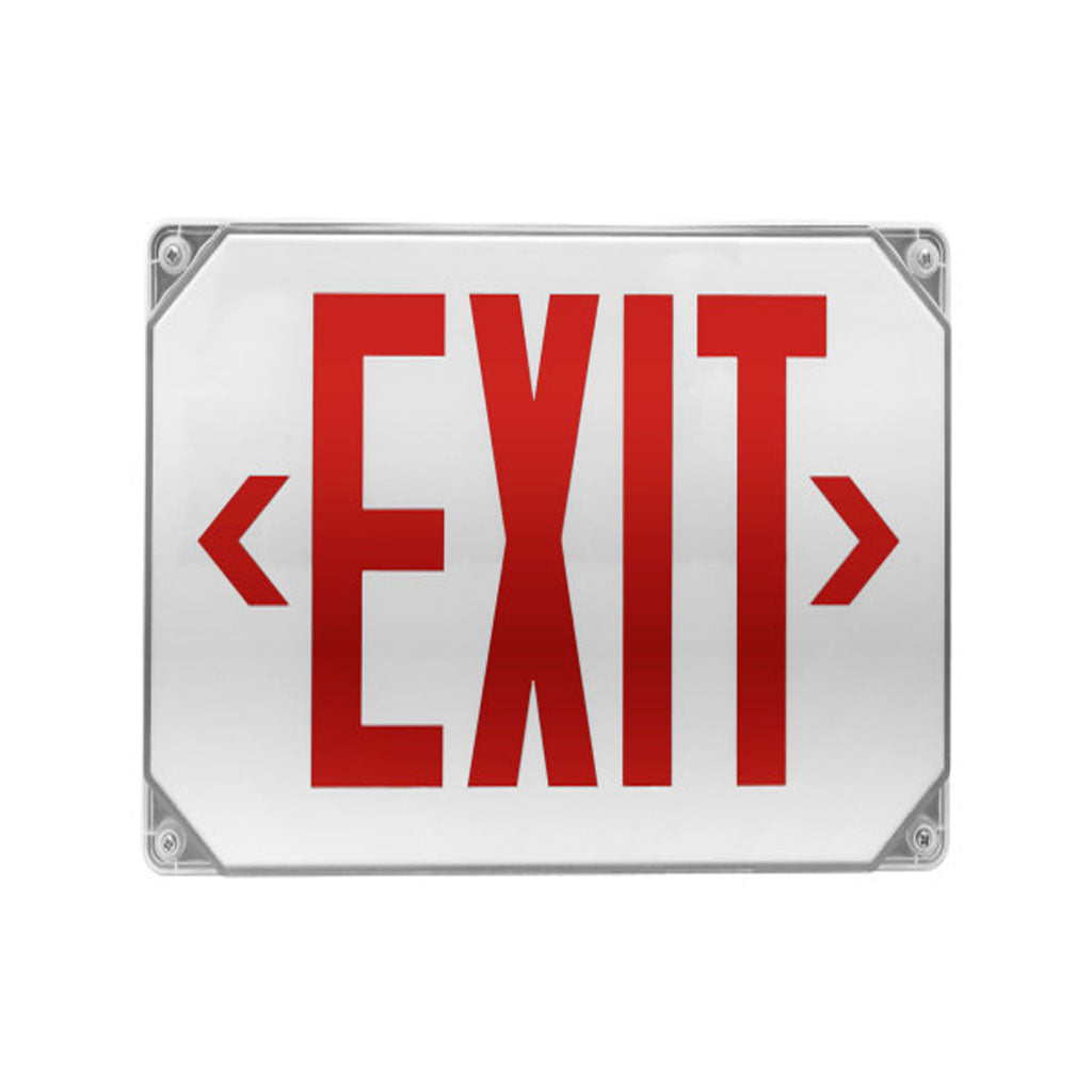Nicor EXL5 Series LED Outdoor Emergency Exit Sign Red Lettering