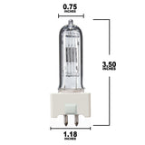 GE FRK bulb 650w 120v T8 3200k GY9.5 Single Ended Halogen Light Bulb_1