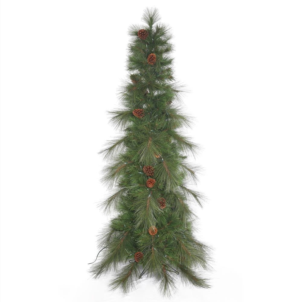 10.5Ft. Big Cascade Pine Slim Green Christmas Tree 1243 PVC Tips Pinecones
