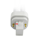 Ushio 3000065 - CF9D/827 - 9W 2700K- 2 Pin G23-2 Base - Double Tube CFL - BulbAmerica