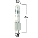 GLE Bulb - 750 watts 115 volts G9.5 2-Pin Halogen Stage and Studio lamp - BulbAmerica