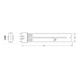 for LightTech Lamp Technology LTC36W/2G11 Germicidal UV Replacement bulb - Ushio OEM bulb - BulbAmerica
