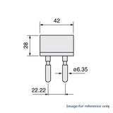 Ushio 1000282 - EGR, JS120V-750WC (CP39) 750W 120V G22 Stage Studio Bulb - BulbAmerica