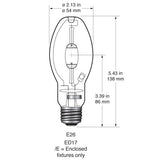 6PK - USHIO MH100/U/MED/40/PS 100w 4000K E26 Base PulseStart Metal Halide Bulb - BulbAmerica