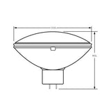 GE 25520 CP88 500W 240V PAR64 Quartzline Medium Flood Stage Studio Bulb_6