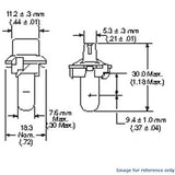 GE  882 - 4w/12.8v T2.25 Printed Circuit Socket Automotive Bulb_2