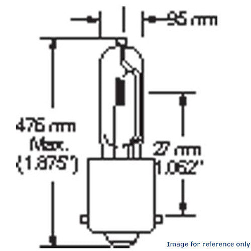 795 Bulb GE 1982 - 75w 28v Quartzline T3 BA15s Aircraft Bulb – BulbAmerica