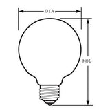 GE 82141 60w G25 2850K E26 CC-8 Frost 120v Long Life Reveal Halogen Globe Bulb - BulbAmerica