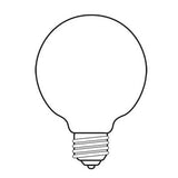 Satco 43w 120v G25 Globe Halogen Light Bulb E26 Medium base - BulbAmerica