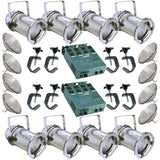8 Silver PAR CAN 64 500PAR64 WFL Bulbs C-Clamp 2 Dimmer