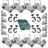 8 Silver PAR CAN 46 200w PAR46 MFL Dimmer C-Clamps