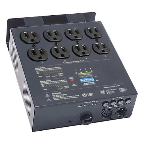 4 CH Double Output Analog DMX Dimmer Pack for Stage Lighting