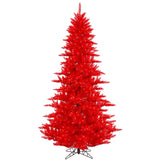 Vickerman 7.5Ft. Red 1634 Tips Christmas Tree 750 Red Mini Lights
