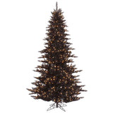 Vickerman 12Ft. Black 4631 Tips Christmas Tree 1650 Clear Mini Lights