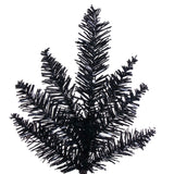 Vickerman Unlit 3' x 25" Black Fir Artificial Tree - 234 PVC Tips - Metal Stand - BulbAmerica