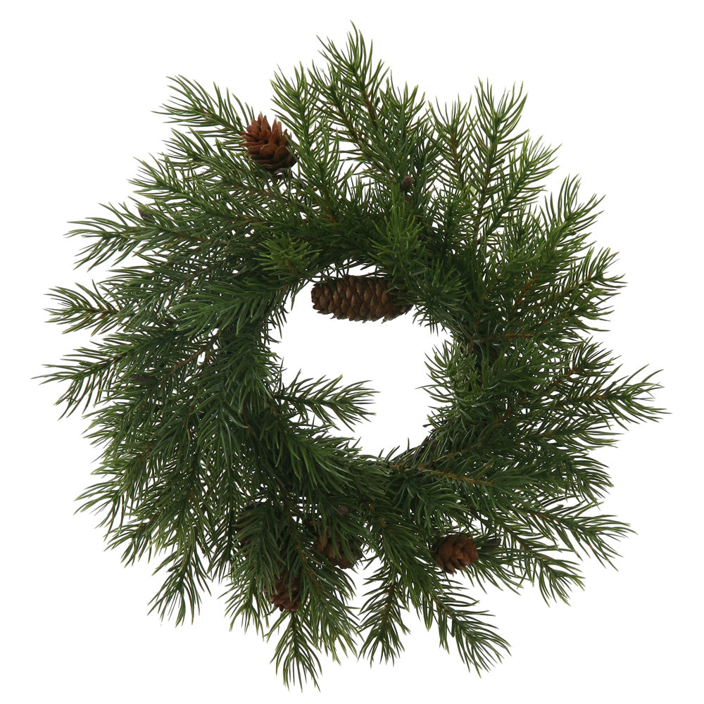 9" Rattan Angel Pine Cone Wreath