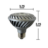 Ge 12w 120v PAR30 FL35 2700k Silver Dimmable LED Light Bulb - BulbAmerica