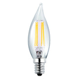 Luxrite 6W 5000K LED Flood E12 Chandelier Antique Filament Clear Light Bulb