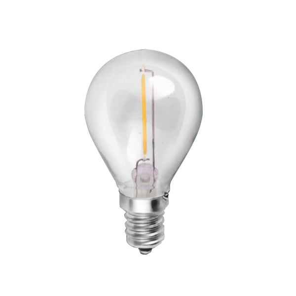 Luxrite Antique Filament LED 0.5 Watt 2700K E12 Chandelier base S11 Light Bulb