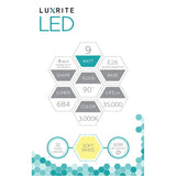 LUXRITE 9W 3000K 4" E26 Dimmable LED Retrofit Downlight Round Trim Light Bulb - BulbAmerica