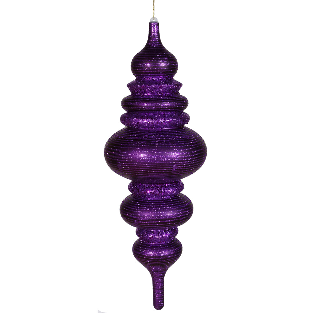 23" Purple Matte-Glitter Finial