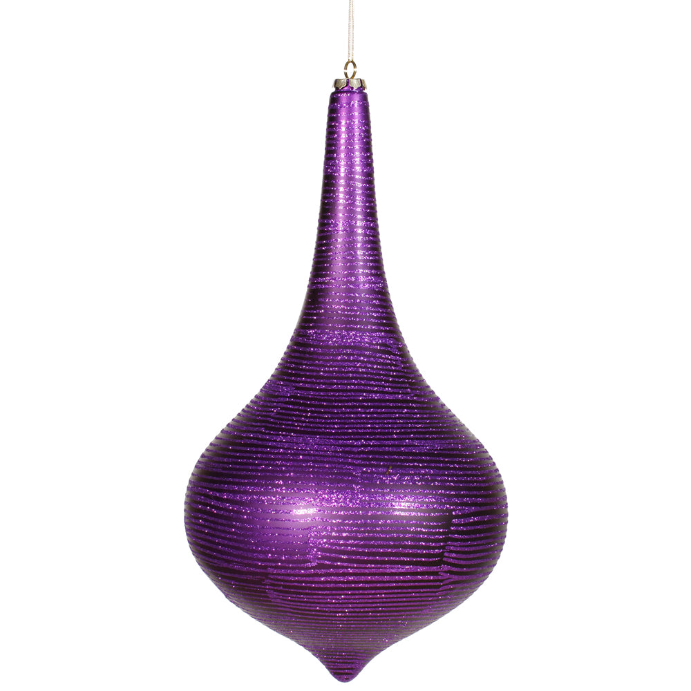 16" Purple Matte-Glitter Onion Drop