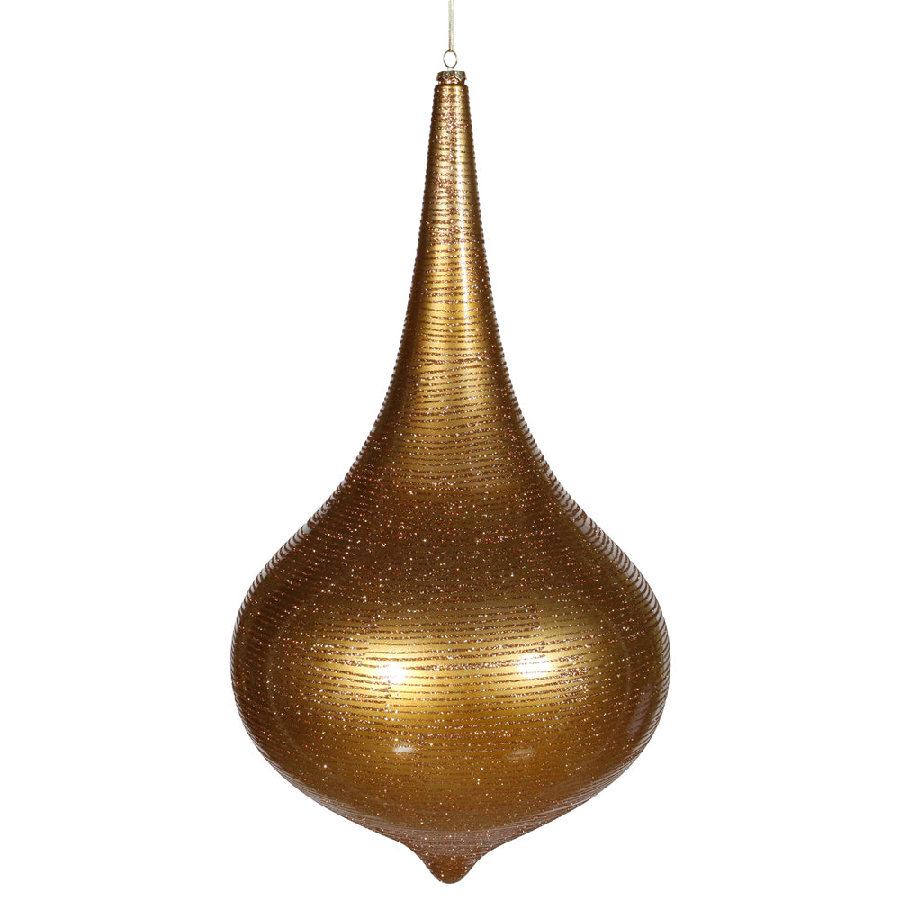 24" Antique Gold Matte-Glitt Onion Drop