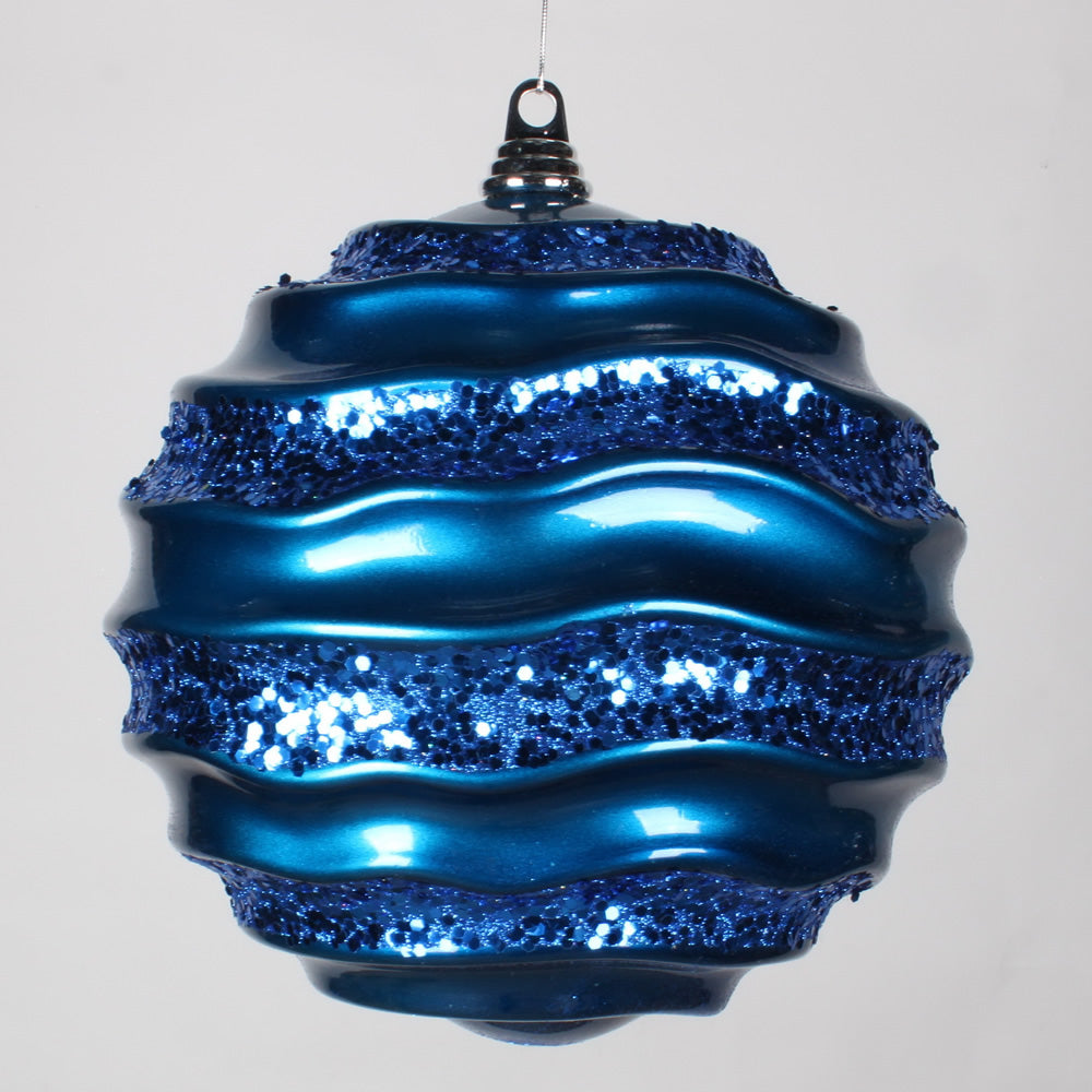 10'' Sea Blue Candy Glitter Wave Ball
