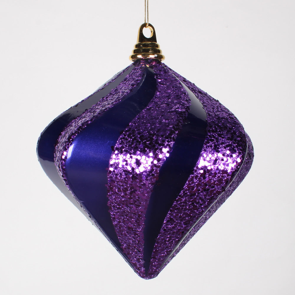 8'' Purple Candy Glitter Swirl Diamond