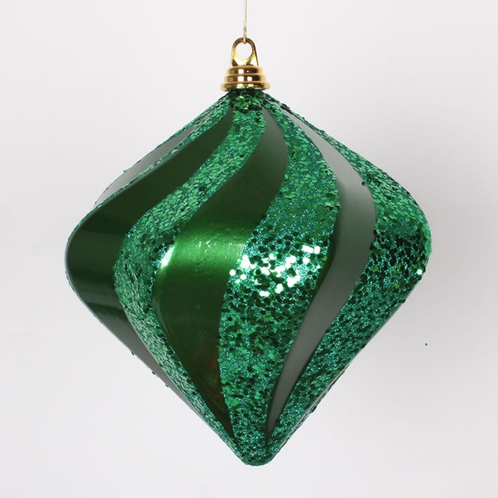10'' Green Candy Glitter Swirl Diamond