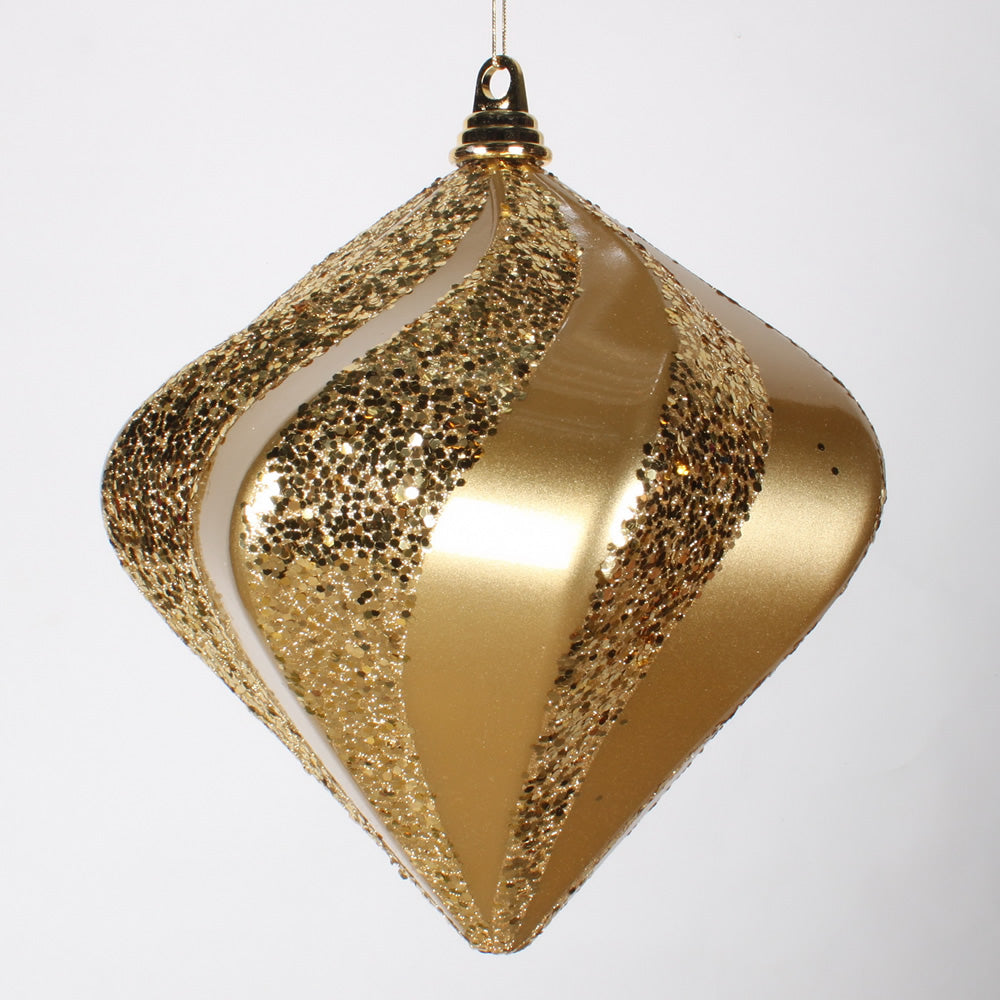 10'' Gold Candy Glitter Swirl Diamond