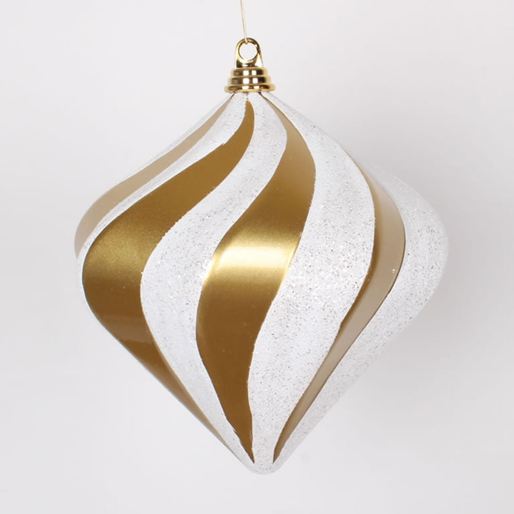 10" Gold-Silvr Candy Glit Swirl Diamond