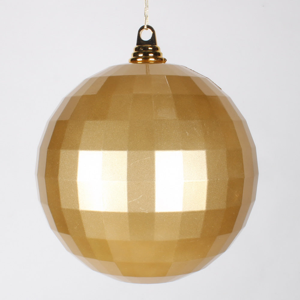 8'' Gold Candy Mirror Ball Ornament 1/Bag