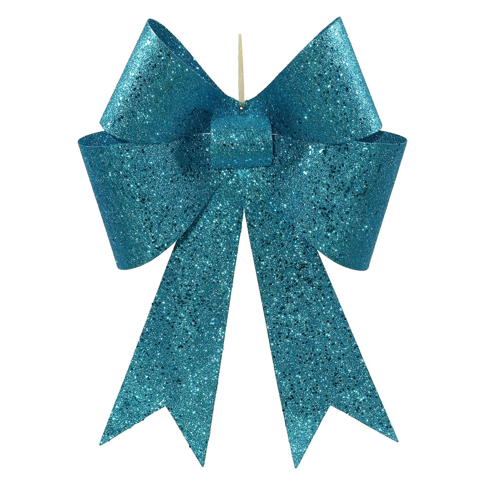 18'' Turquoise Sequin Bow 2/Bag