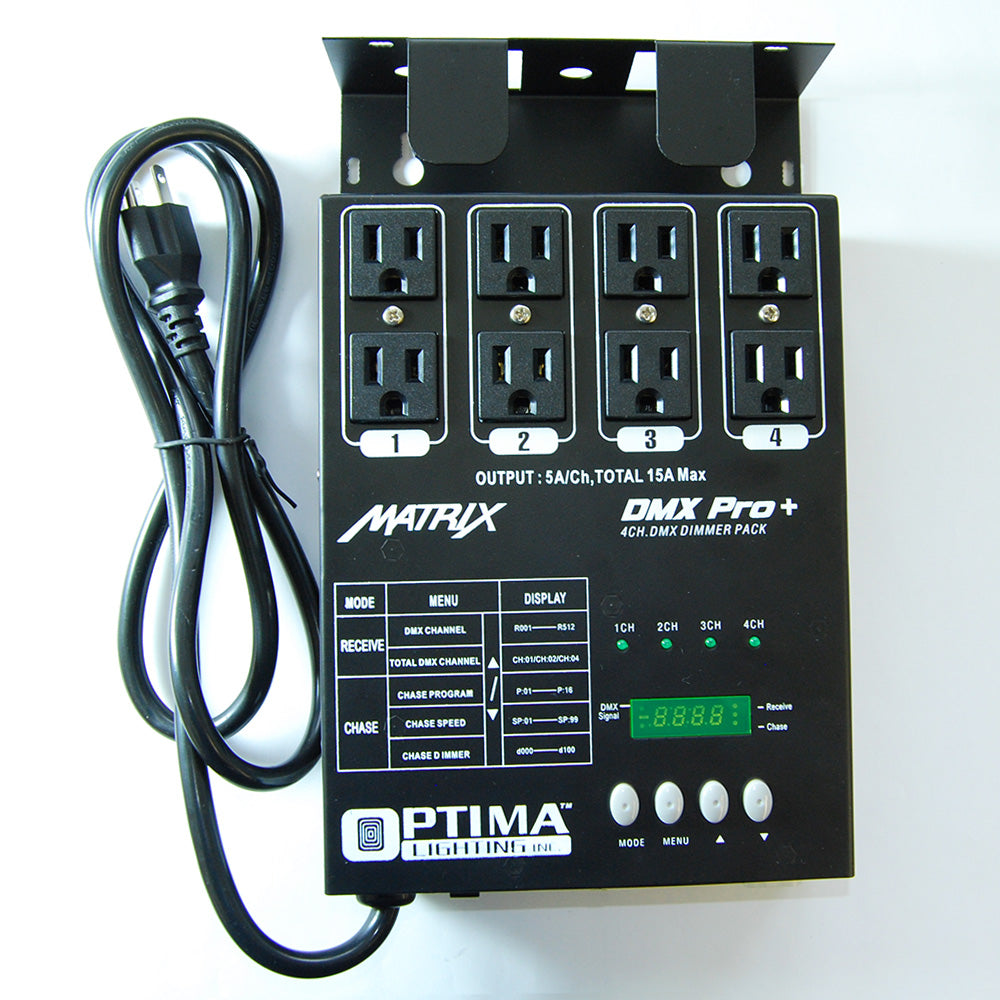 MATRIX DMX PRO 4 Channel Double Output Dimmer Pack