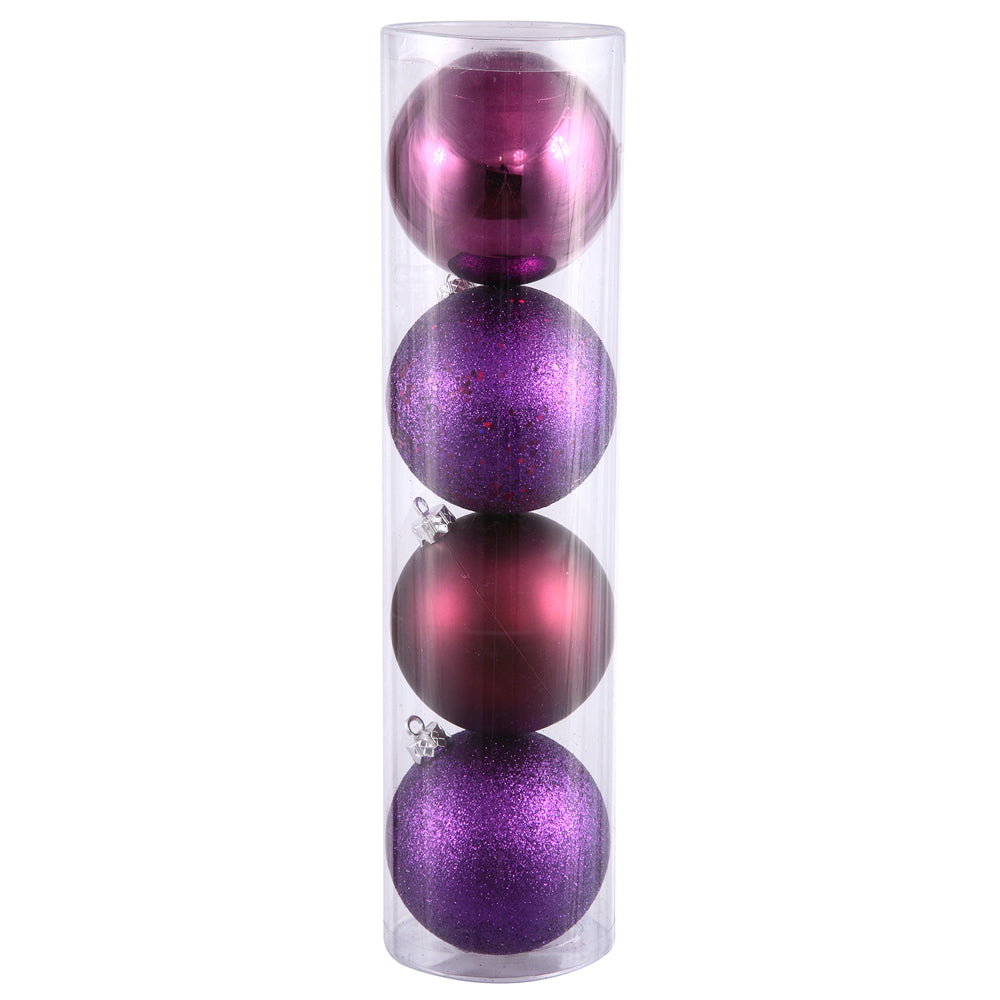 4.75" Purple 4 Finish Ball Asst 4/Box