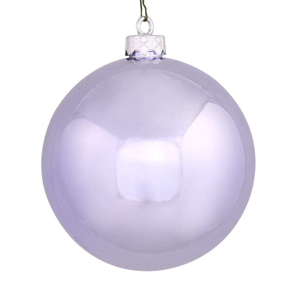 6" Lavender Shiny Ball UV Drilled 4/Bag