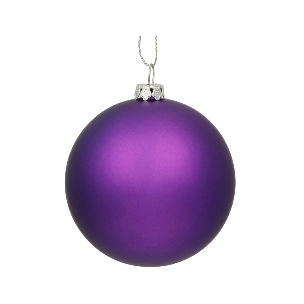 8" Purple Matte Ball UV Drilled Cap