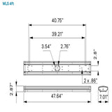Day-Brite CFI WLS 48-in LED Wraparound Wattage Lumens & CCT Tunable 120-347v - BulbAmerica