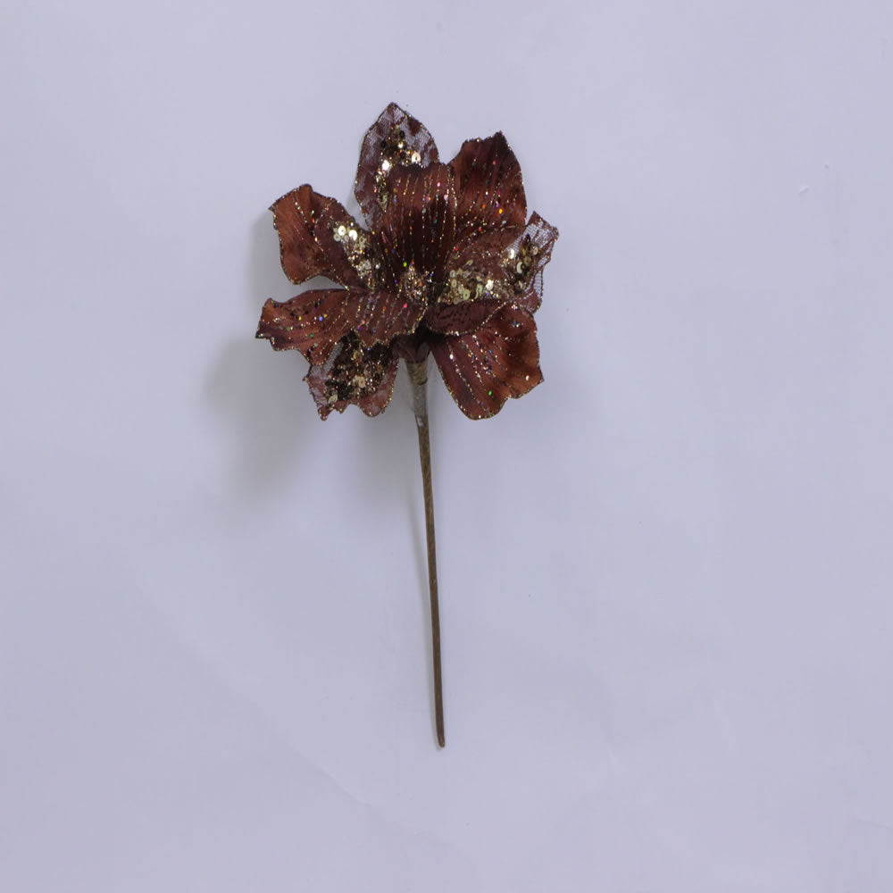 29" Copper Velvet Magnolia 9" Flower