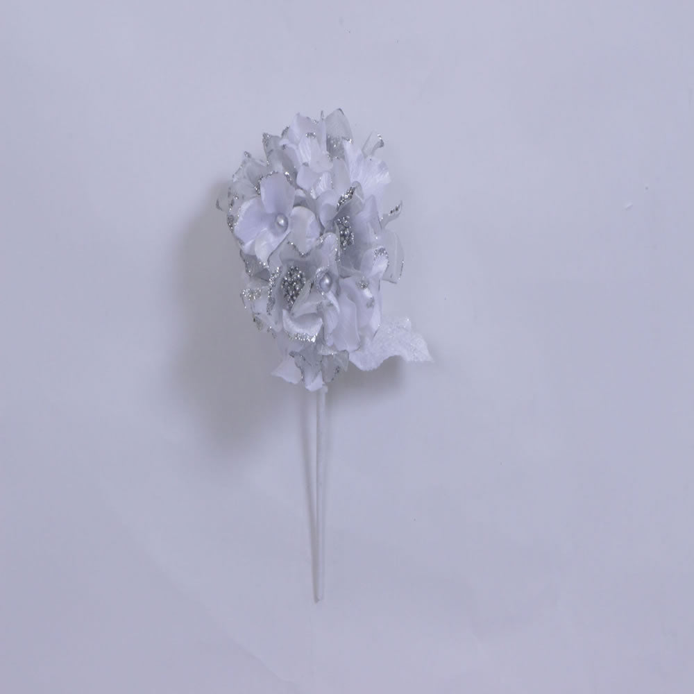29" White Velvet Hydrangea 7" Flower