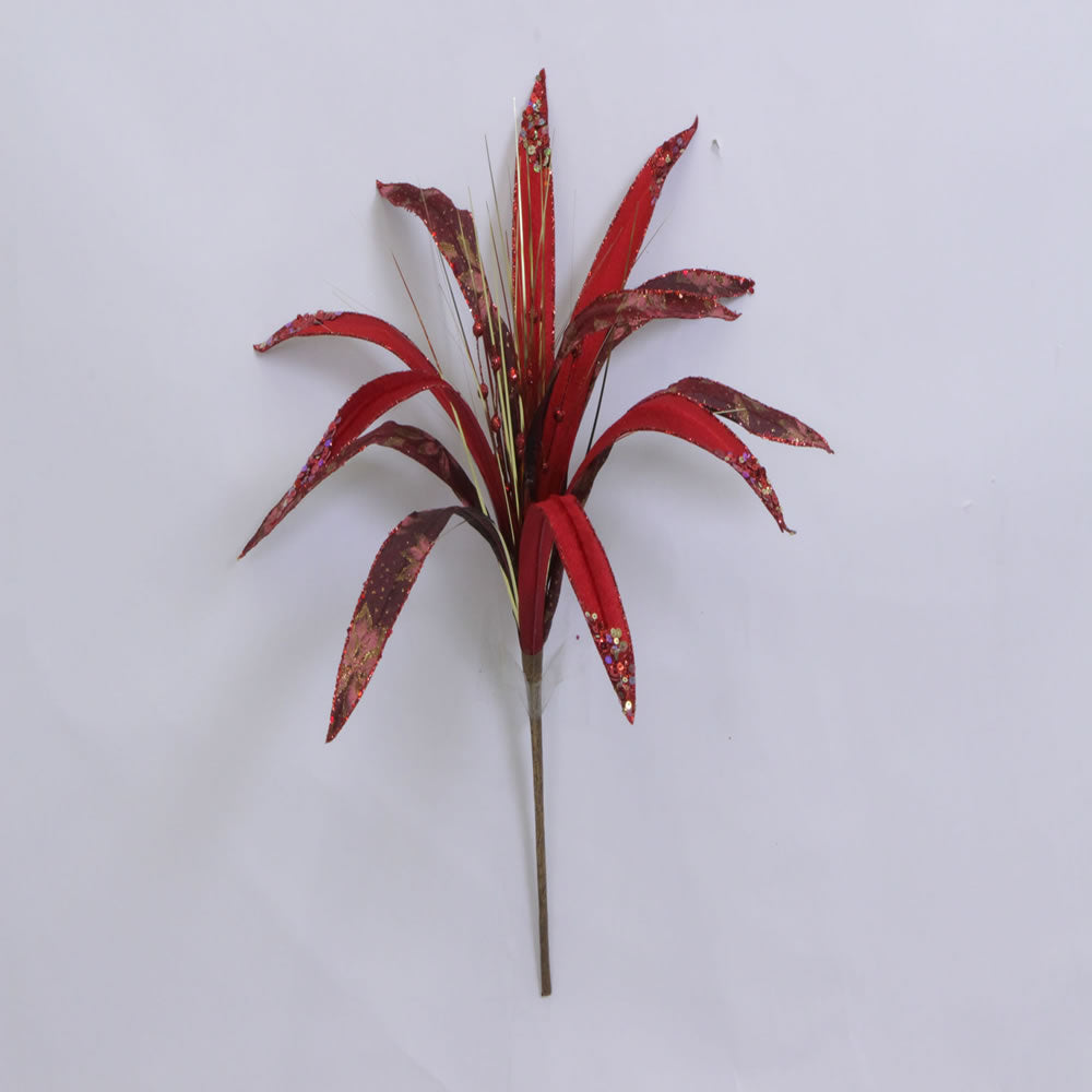 36" Red Papyrus 17" Flower